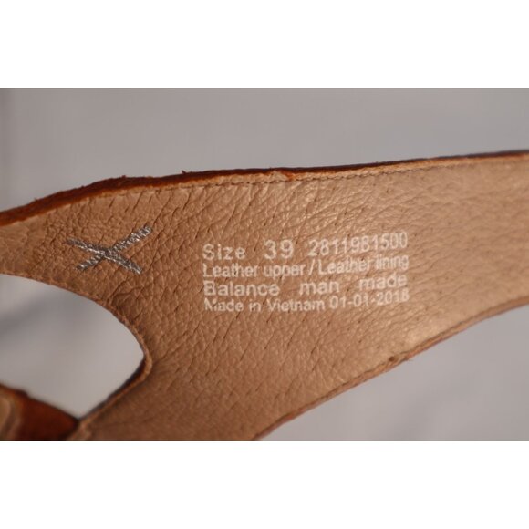 Dansko Women's EUR 39 US 8.5 Tan Leather Cork‎ Wedge Sandals - Picture 6 of 8